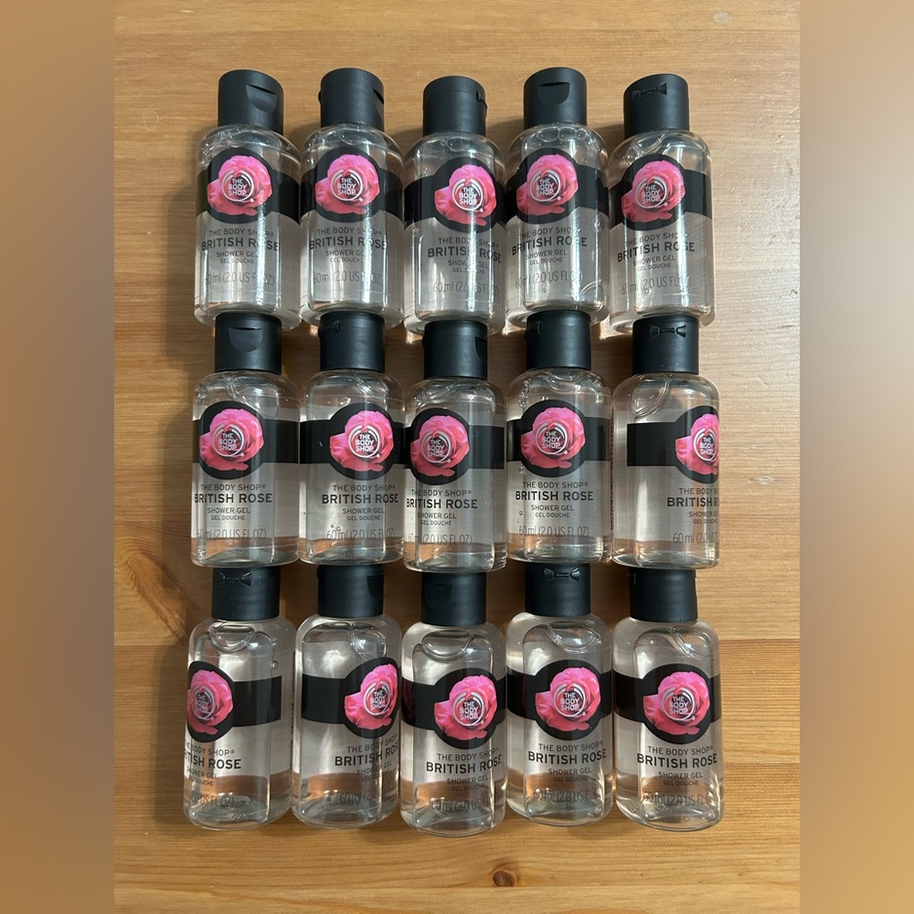 The Body Shop British Rose shower gel lot of 15 (60ml each)